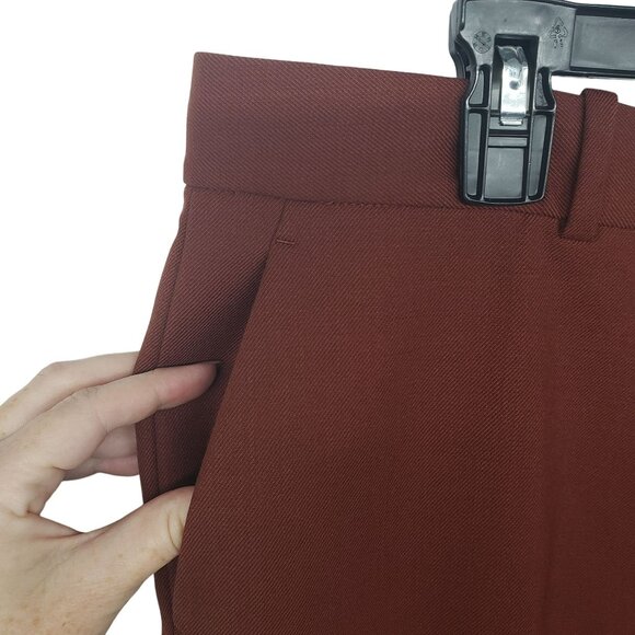 New MM Lafleur Mejia 4.0 Pant Sharkskin Rust 14 Office Career Trousers Fall - Picture 7 of 10